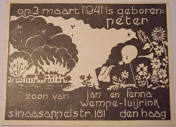 Photo Birth card - 3 maart 1941 - Den Haag